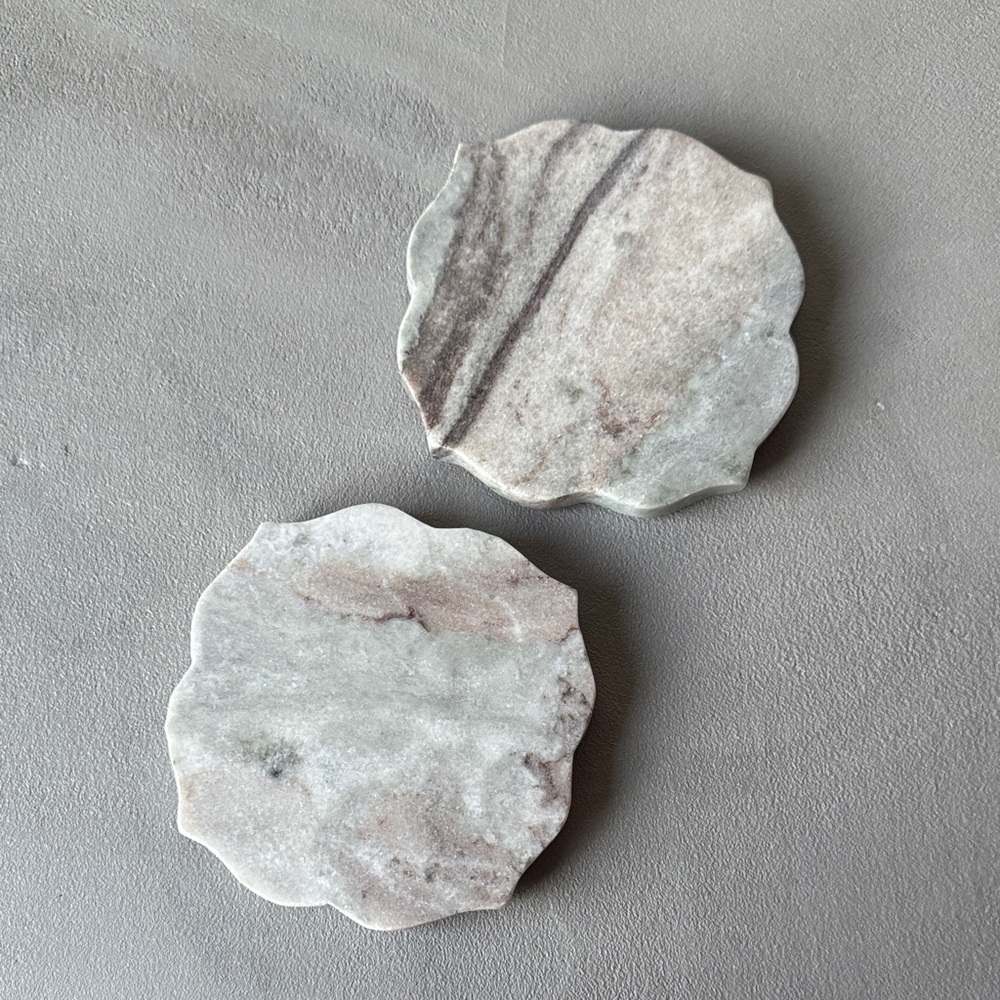 NWT ANTHROPOLOGIE SET OF 2 STONE COASTERS